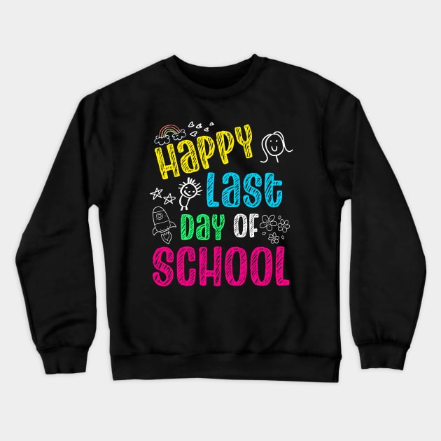 Rainbow leopard last day of school shirt Crewneck Sweatshirt by BalmyBell